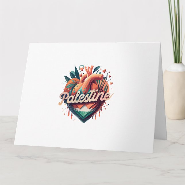 Carte Free Palestine, je suis debout avec la palestine,  (Devant)