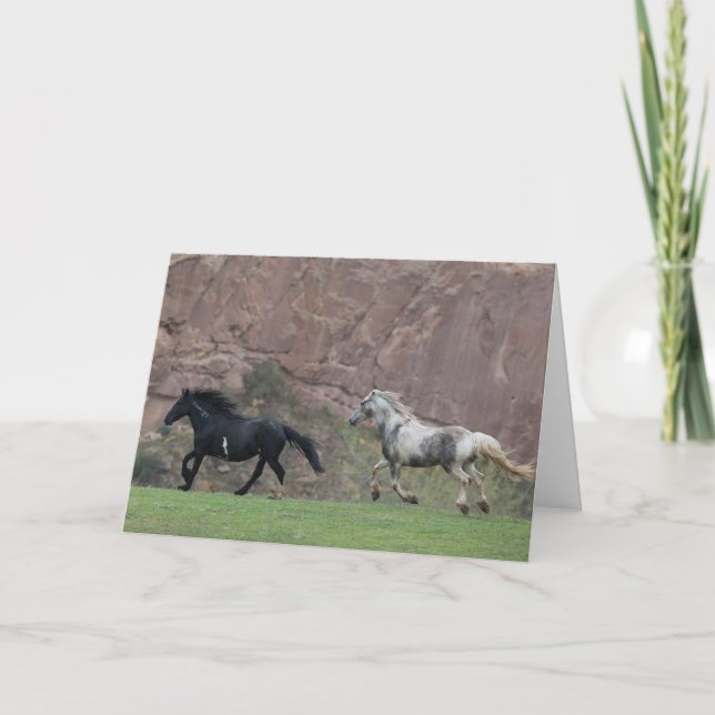 Carte Freedom Run - Galloping to Freedom Greeting Card (Devant)