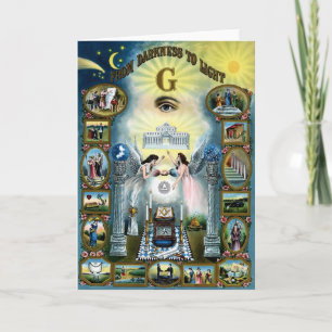 Carte Freemasoney artisanal Hazen maçonnique