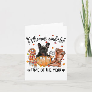 Carte French Bulldog Automne Thanksgiving C'Est Le Plus 