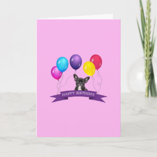 Carte French BullDog Chiot Happy Birthday Greeting Card