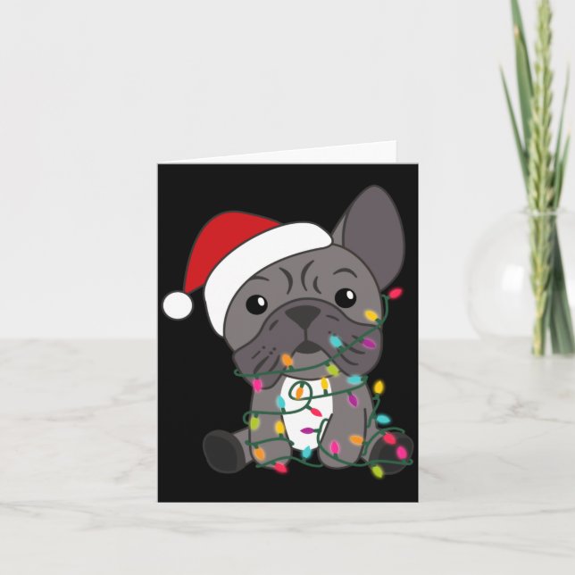 Carte French Bulldog Christmas Snow Winter Animals  (Devant)