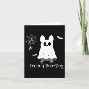 Carte French Bulldog Halloween French Boo-dog Chien cade