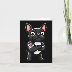 Carte French Bulldog I Love Grand-mère Funny Chien Tatto