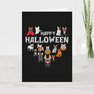 Carte French Costume Happy Halloween Chien France