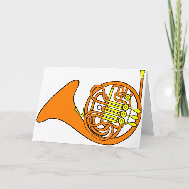 Carte French Horn Greeting Cards (Devant)