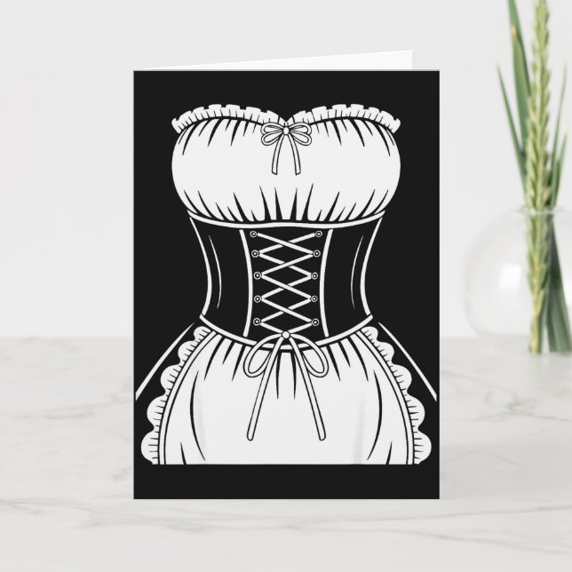 Carte French Maid Shirt Adult Men Women Anime Cosplay Co (Devant)