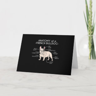Carte Frenchie Gift   Anatomie D'Un Bulldog Français