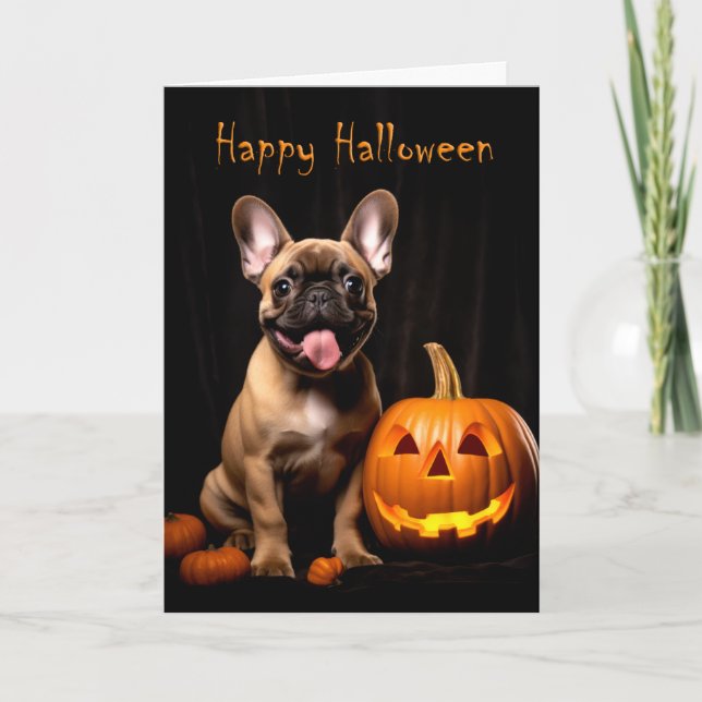 Carte Frenchie Halloween (Devant)