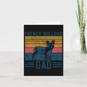 Carte Frenchie Papa - Papa Bouledogue Français Vintage 