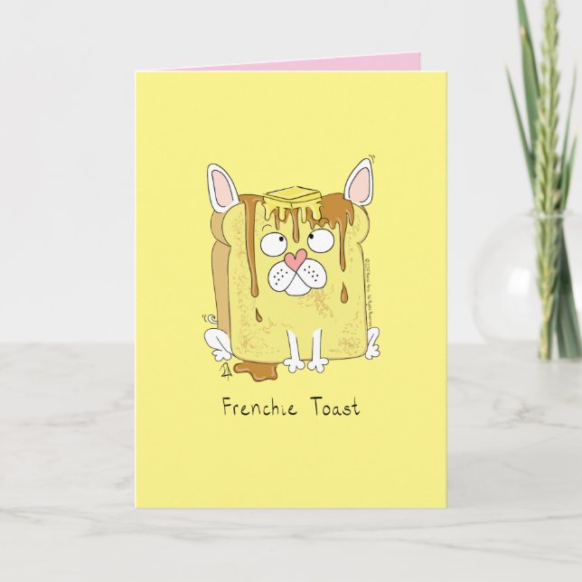 Carte Frenchie Toast - French Bulldog Grey Card (Devant)