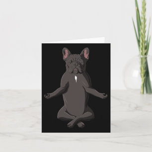 Carte Frenchie Yoga Dog Bouledogue Français