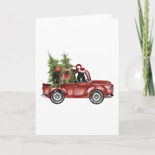 Carte Frenchies sur l'ornement de Noël de voiture Chien 