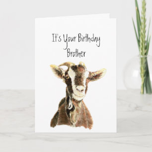 Carte Frère amusant anniversaire au-delà de la colline, 