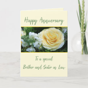 Carte Frère Anniversaire et soeur en Rose de droit