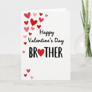 Carte Frère Cœur Motif Saint-Valentin