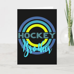 Carte Frère de hockey avec des cercles de hockey moderne