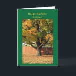 Carte Frère de joyeux anniversaire !  Vieille<br><div class="desc">Cartes de joyeux anniversaire,  salutations pour un frère.   La vieille oscillation merveilleuse de pneu apporte des souvenirs de retour partagés d'enfance.  Être sur un arbre d'érable est en automne une bonification supplémentaire !   Merci pour vos achats !</div>