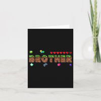 Frère De L'Anniversaire Boy Pixel Jeu Correspondan