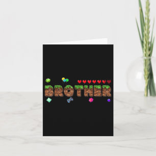 Carte Frère De L'Anniversaire Boy Pixel Jeu Correspondan