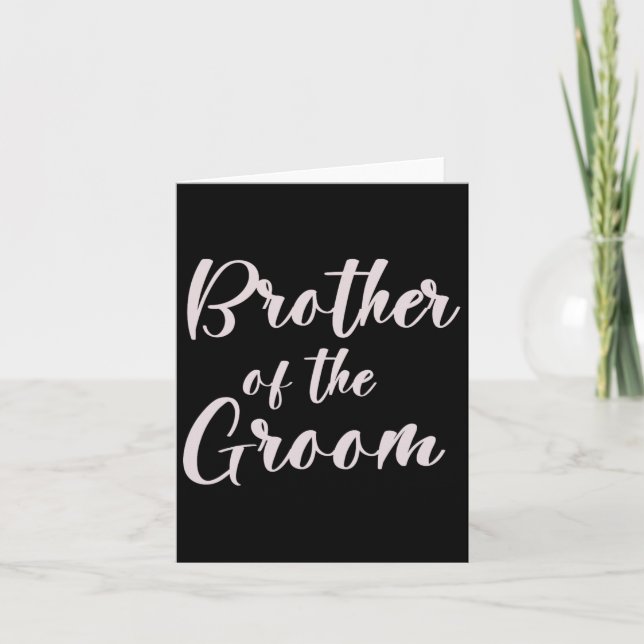 Carte Frère De L'Équipe De Mariage De Groom Bro (Devant)