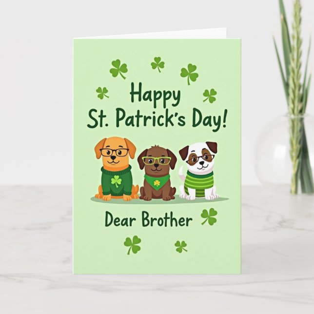 Carte Frère de St Patricks Puppies (Devant)
