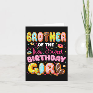 Carte Frère Des Deux Douces Fille Anniversaire Donut 2e