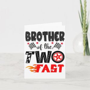 Carte Frère Des Deux Rapides 2E Anniversaire Boy Racing 