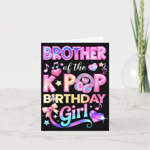 Carte Frère des filles d'anniversaire de la k-pop musiqu