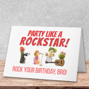 Carte Frère drôle Anniversaire Légume Amoureux du Rock M