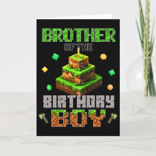 Carte Frère du garçon de la fête d'anniversaire Joueur d