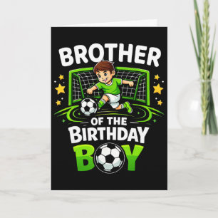 Carte Frère du garçon de la fête d'anniversaire Soccer L