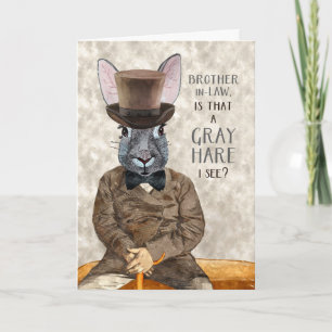 Carte Frère en droit drôle Anniversaire Hipster Rabbit