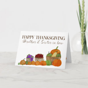 Carte Frère et Soeur en Droit Citrouilles Thanksgiving