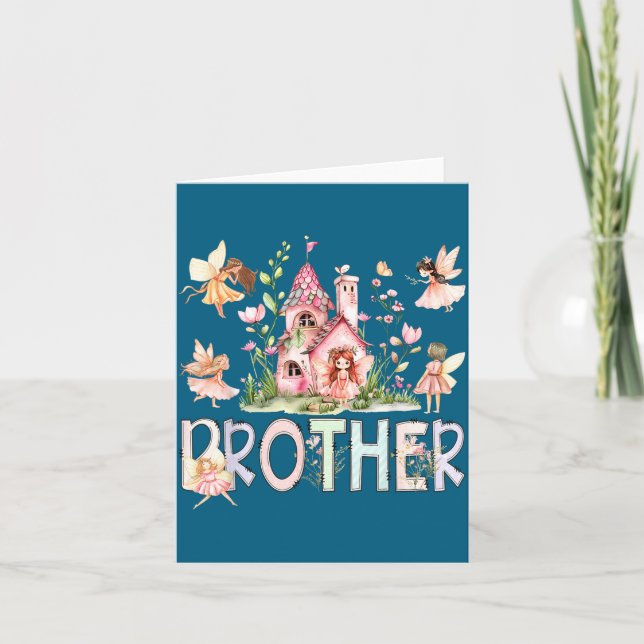 Carte Frère fée conte de fées magique anniversaire fille (Devant)