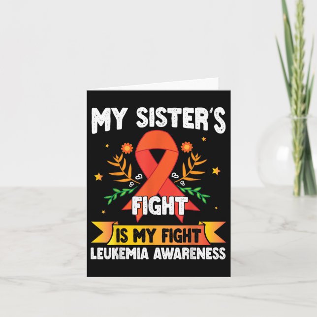 Carte Frère Mes Soeurs Lutter Est Mon Combat Leucémie Aw (Devant)