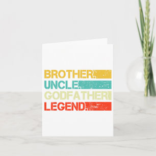 Carte Frère Oncle Parrain Légende Meilleur Drôle Oncle G