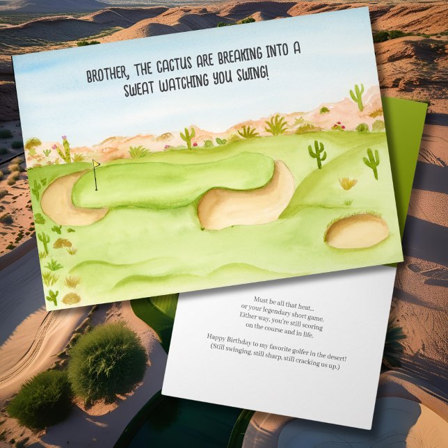 Carte Frère, parcours de golf dans le désert pour annive (Créateur téléchargé)