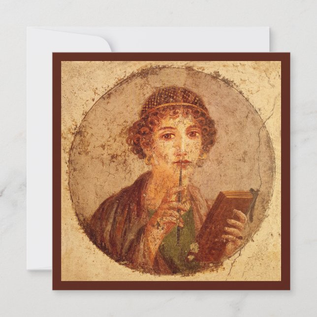Carte Fresque de Sappho à Pompéi (Devant)