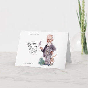 Carte Freud & Quote About Cats