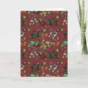 Carte Friandises de fêtes- Menthe poivrée (Couleur)