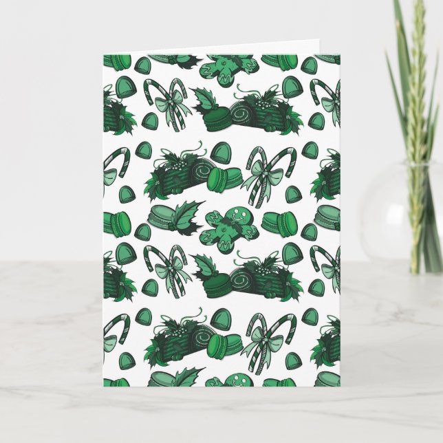 Carte Friandises de fêtes - Menthe (solide) (Devant)