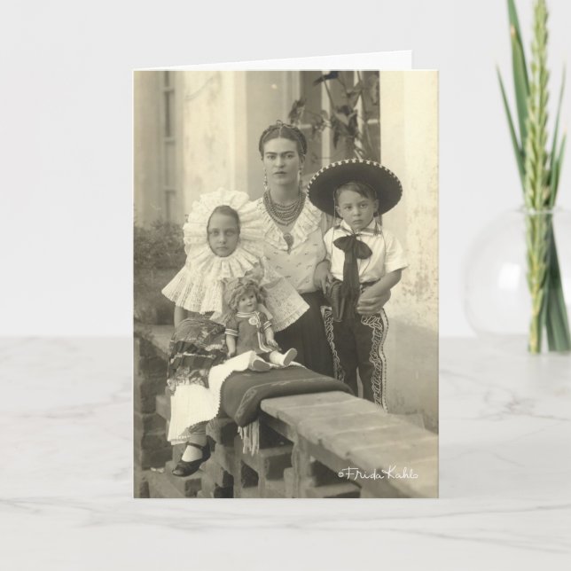 Carte Frida Kahlo avec des enfants (Devant)