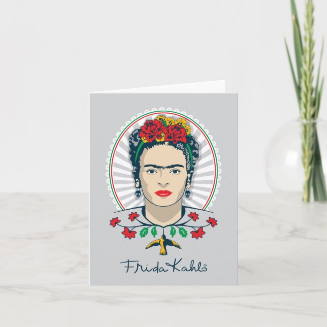 Carte Frida Kahlo| Flore Vintage (Devant)