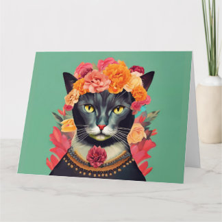 Carte Frida l'horloge murale du chat