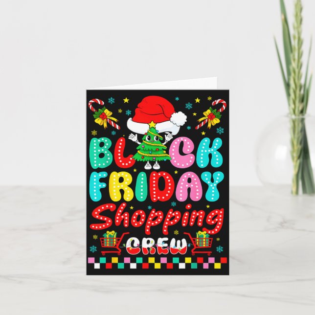 Carte Friday Shopng Crew Christmas Lights Black Shopng F (Devant)