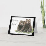 Carte Friend Birthday Watercolor Bears, Cute Animals<br><div class="desc">When we're together  the world a warmer place ,  cute watercolor bears for Best Friend Birthday</div>