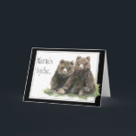 Carte Friend Birthday Watercolor Bears, Cute Animals<br><div class="desc">When we're together  the world a warmer place ,  cute watercolor bears for Best Friend Birthday</div>