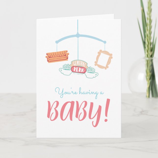Carte FRIENDS™ | Baby-Shower Mobile Central Perk (Devant)