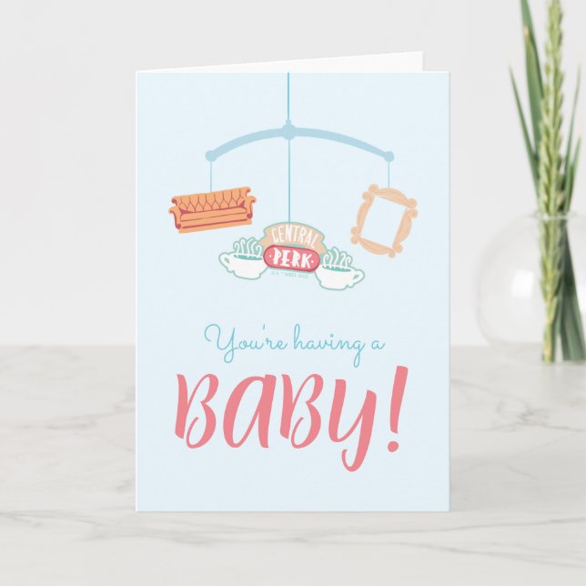 Carte FRIENDS™ | Baby-Shower Mobile Central Perk (Devant)